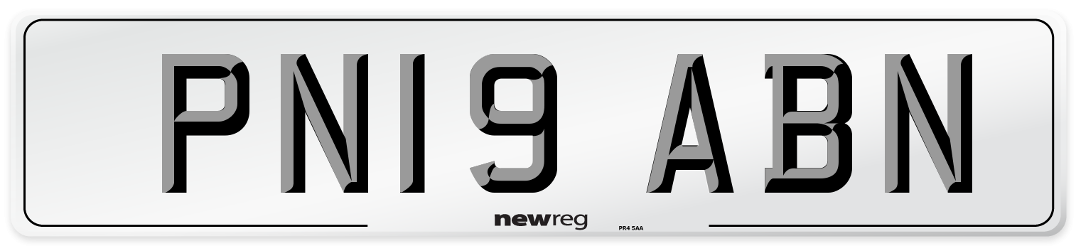 PN19 ABN Number Plate from New Reg